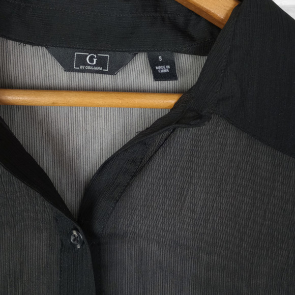 G by Giuliana Women's Black Sheer Tunic Coverup- Size‎ S - Picture 6 of 8